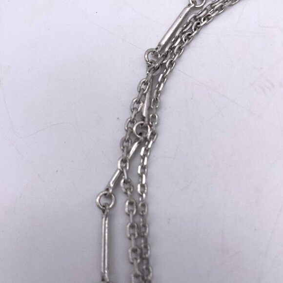 Lucky Brand Chain Disc Pendant Necklace Silver Tone Lobster Closure 20" - Picture 4 of 6